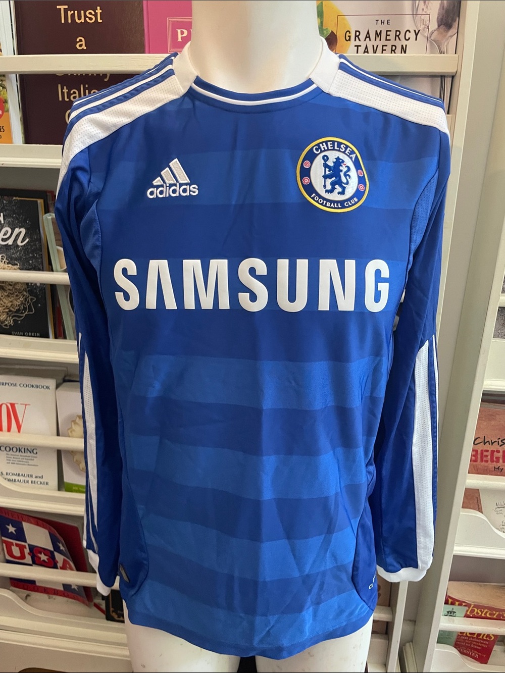 adidas Chelsea Long Sleeve Jersey - Blue White